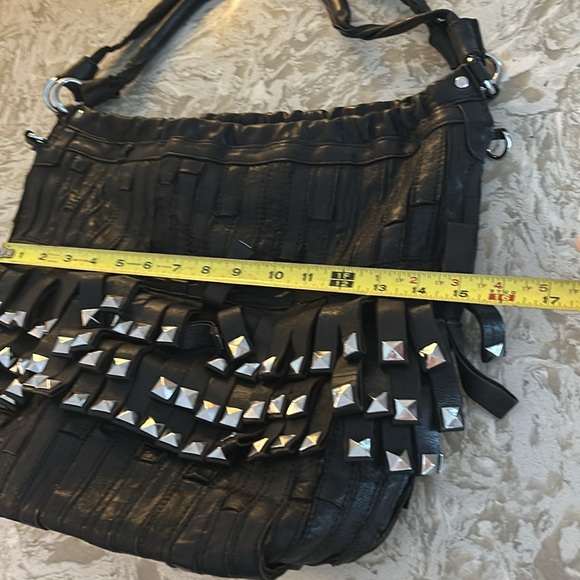 APC Black & Silver Studded Leather Bag - Picture 9 of 9